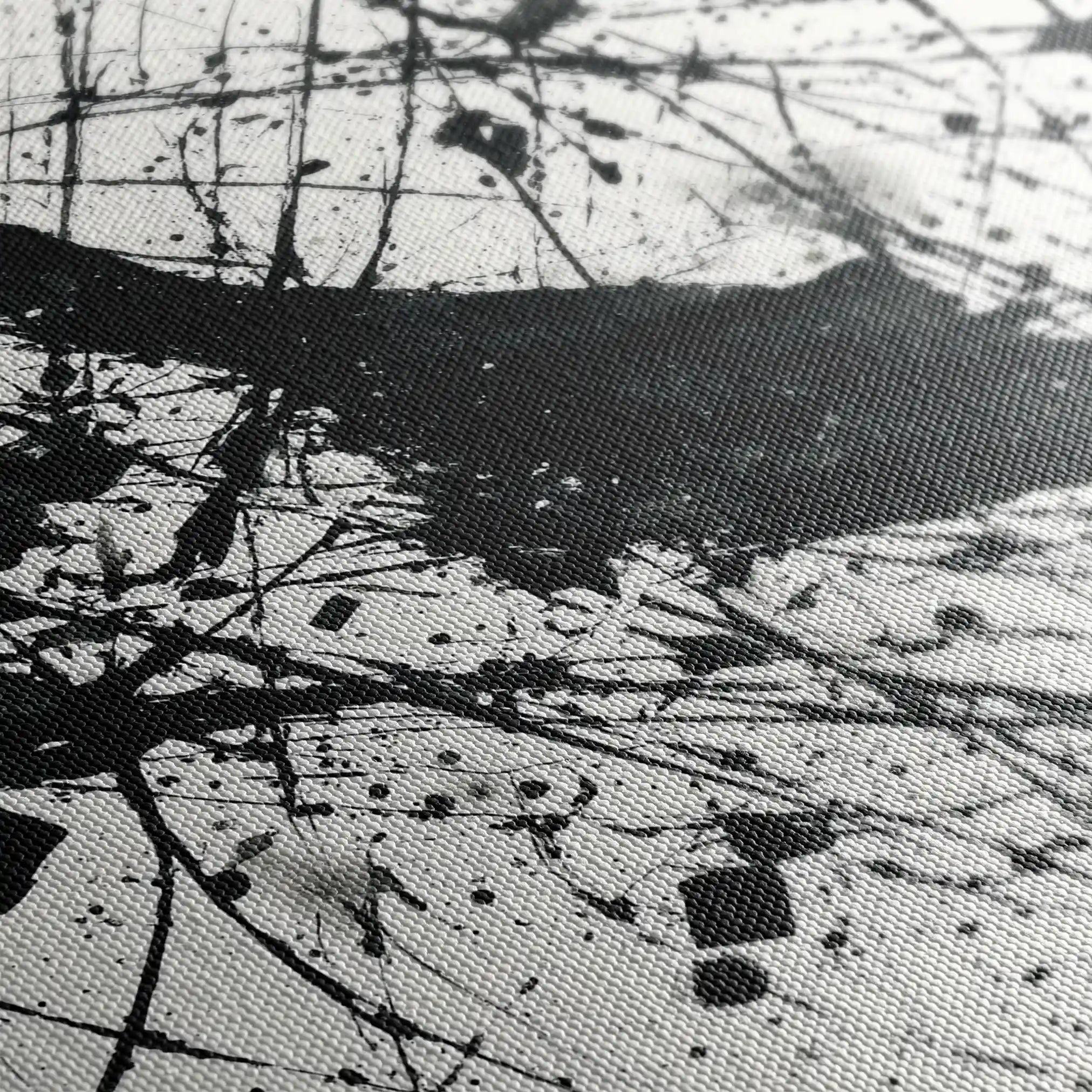 Abstract 1899 Canvas Art 60 x 40 cm / Black