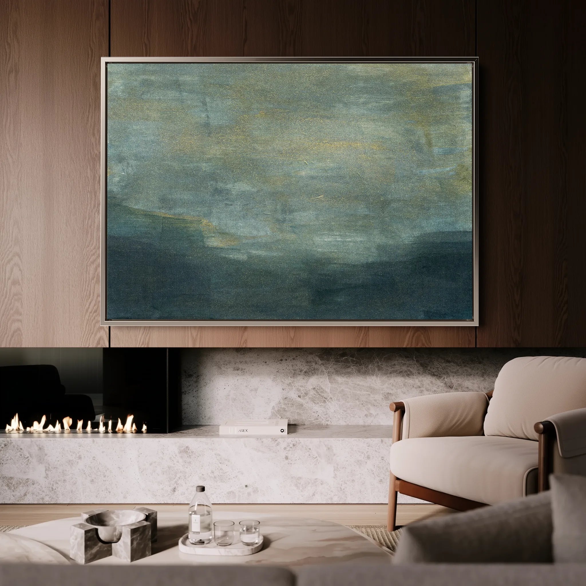 Abstract 190 Canvas Art 18" x 24" / 45 x 60 cm / Black