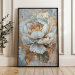 Floral 190 Canvas Art 18" x 24" / 45 x 60 cm / Black
