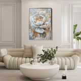 Floral 190 Canvas Art 18" x 24" / 45 x 60 cm / Black