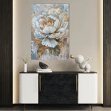 Floral 190 Canvas Art 18" x 24" / 45 x 60 cm / Black