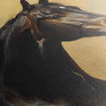 Horses 190 Canvas Art 18" x 24" / 45 x 60 cm / Black