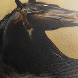Horses 190 Canvas Art 18" x 24" / 45 x 60 cm / Black