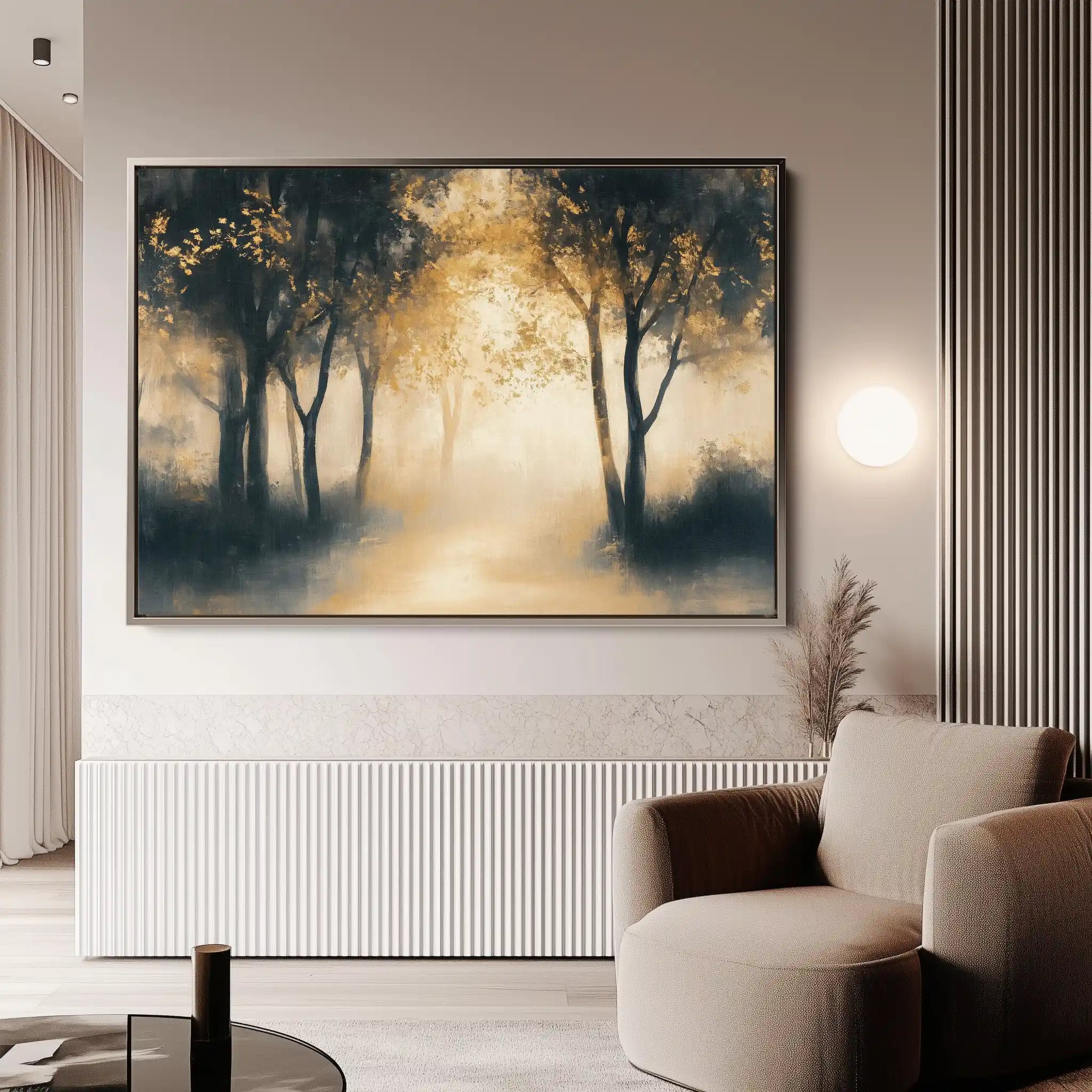 Landscape 190 Canvas Art 60 x 40 cm / Black