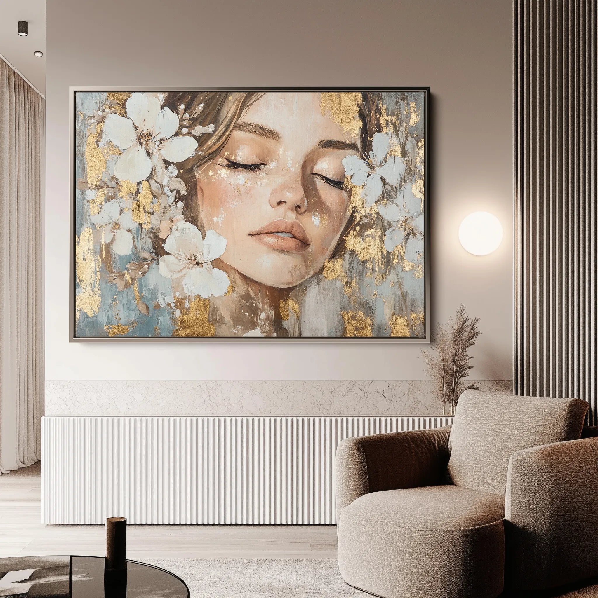Portrait 190 Canvas Art 18" x 24" / 45 x 60 cm / Black