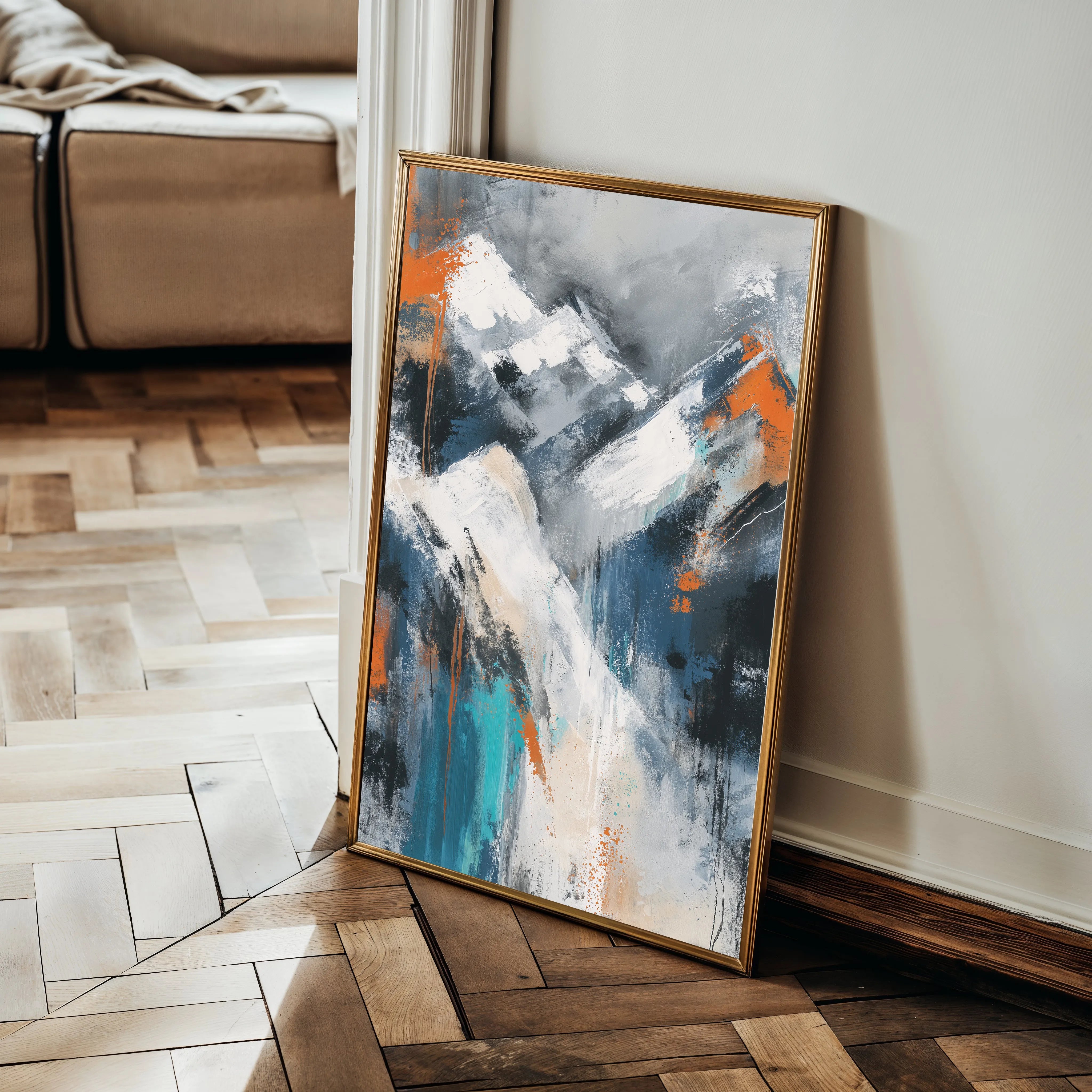 Abstract 1900 Canvas Art 18" x 24" / 45 x 60 cm / Black
