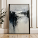 Abstract 1901 Canvas Art 18" x 24" / 45 x 60 cm / Black