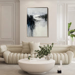 Abstract 1901 Canvas Art 18" x 24" / 45 x 60 cm / Black