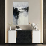 Abstract 1901 Canvas Art 18" x 24" / 45 x 60 cm / Black