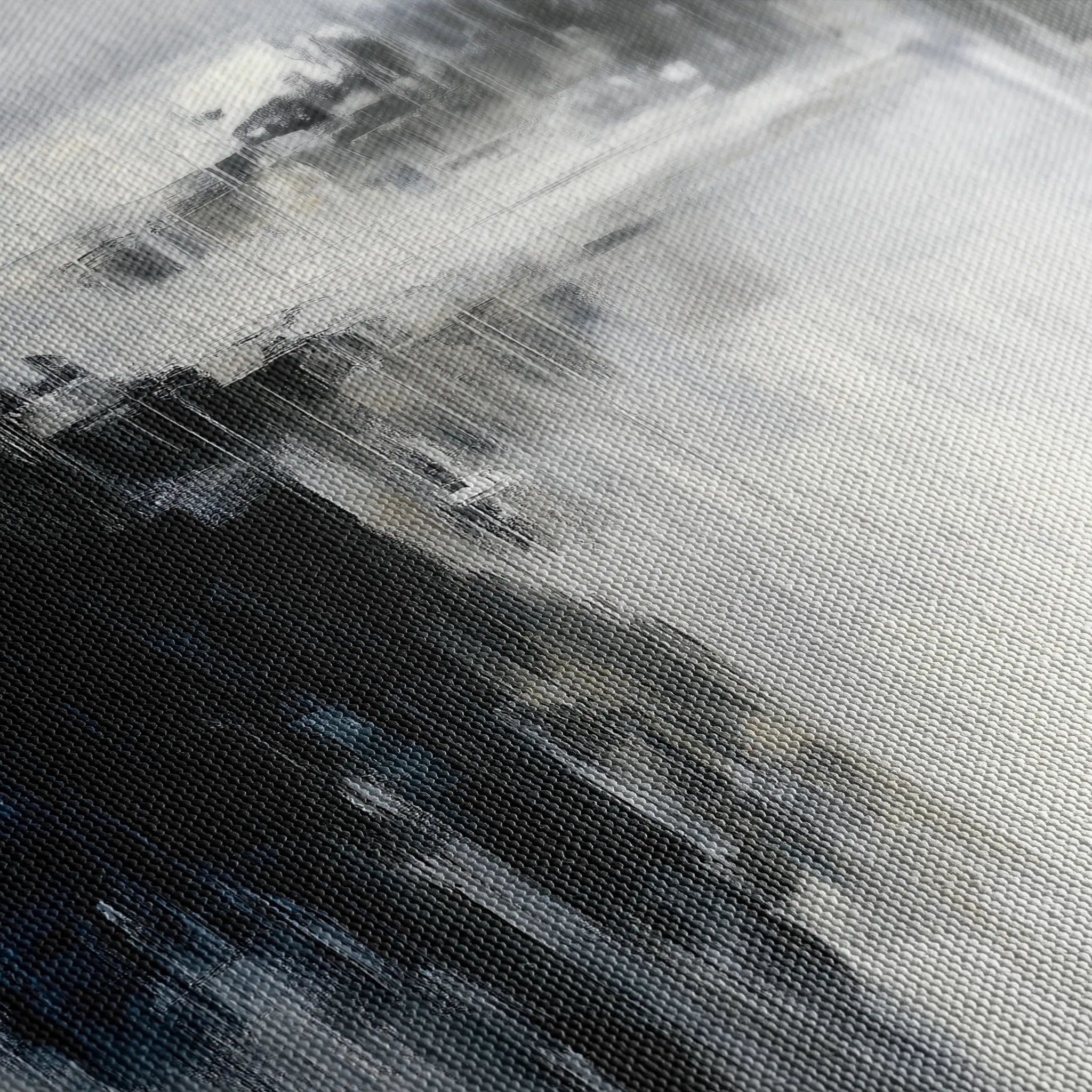 Abstract 1901 Canvas Art 18" x 24" / 45 x 60 cm / Black