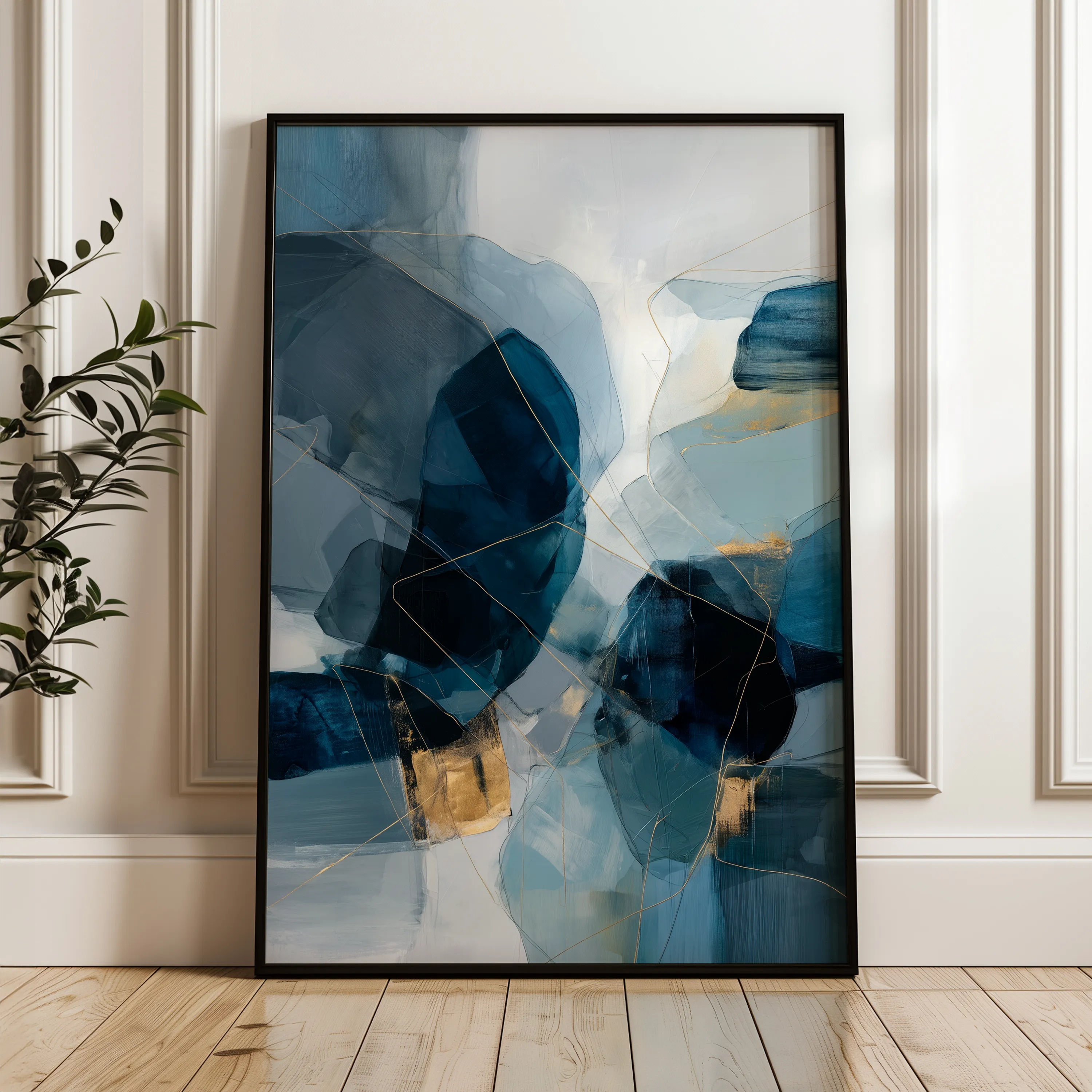 Abstract 1902 Canvas Art 18" x 24" / 45 x 60 cm / Black