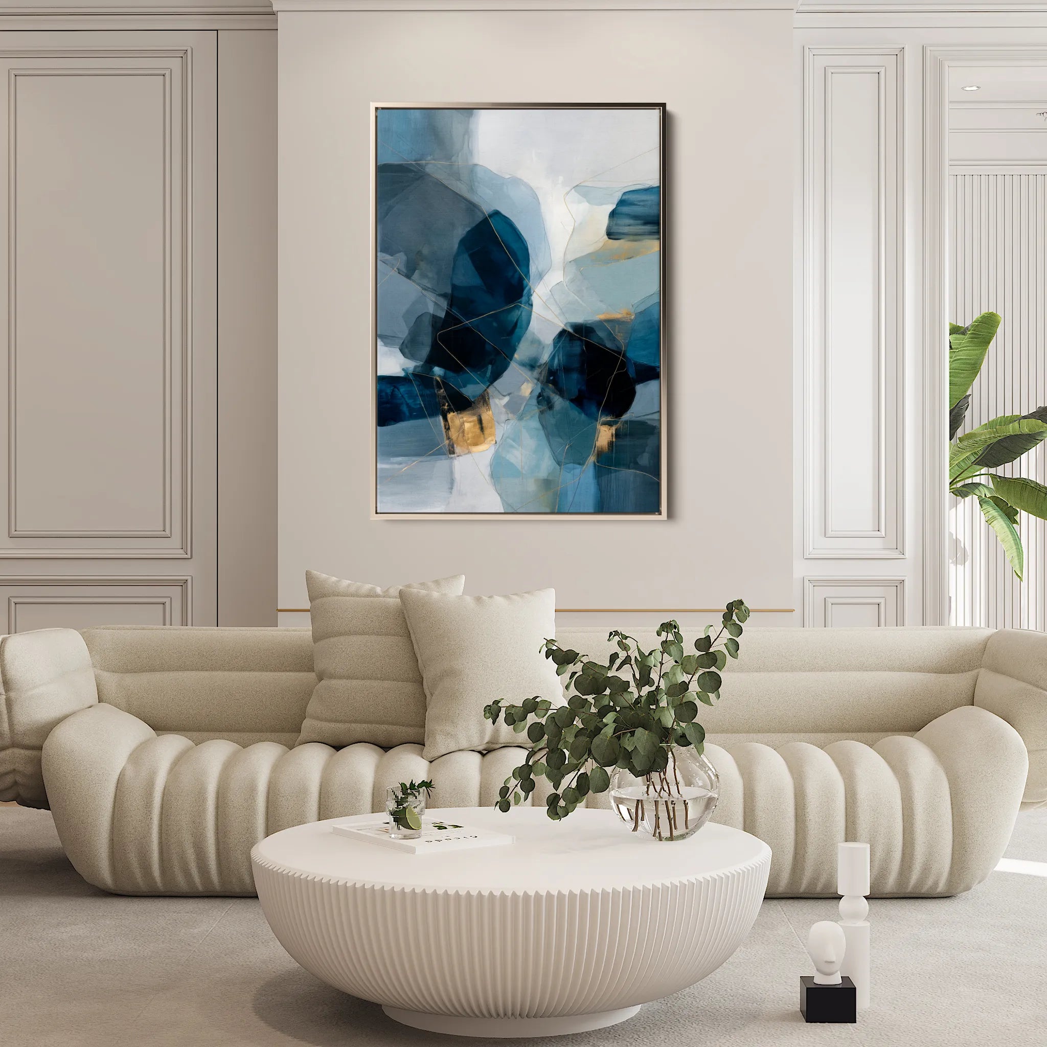 Abstract 1902 Canvas Art 18" x 24" / 45 x 60 cm / Black