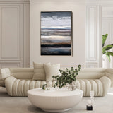 Abstract 1903 Canvas Art 18" x 24" / 45 x 60 cm / Black