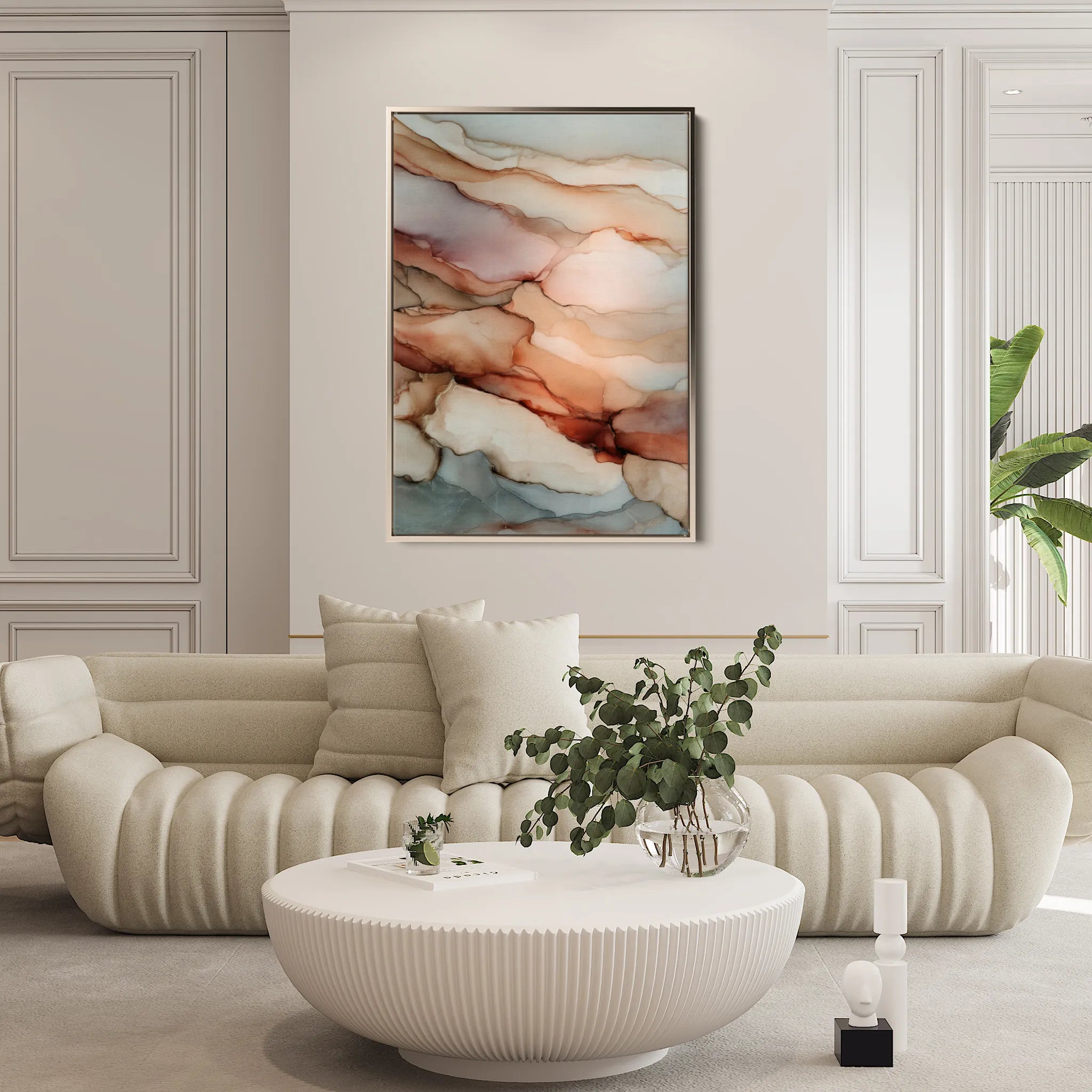 Abstract 1904 Canvas Art 18" x 24" / 45 x 60 cm / Black