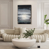 Abstract 1905 Canvas Art 18" x 24" / 45 x 60 cm / Black