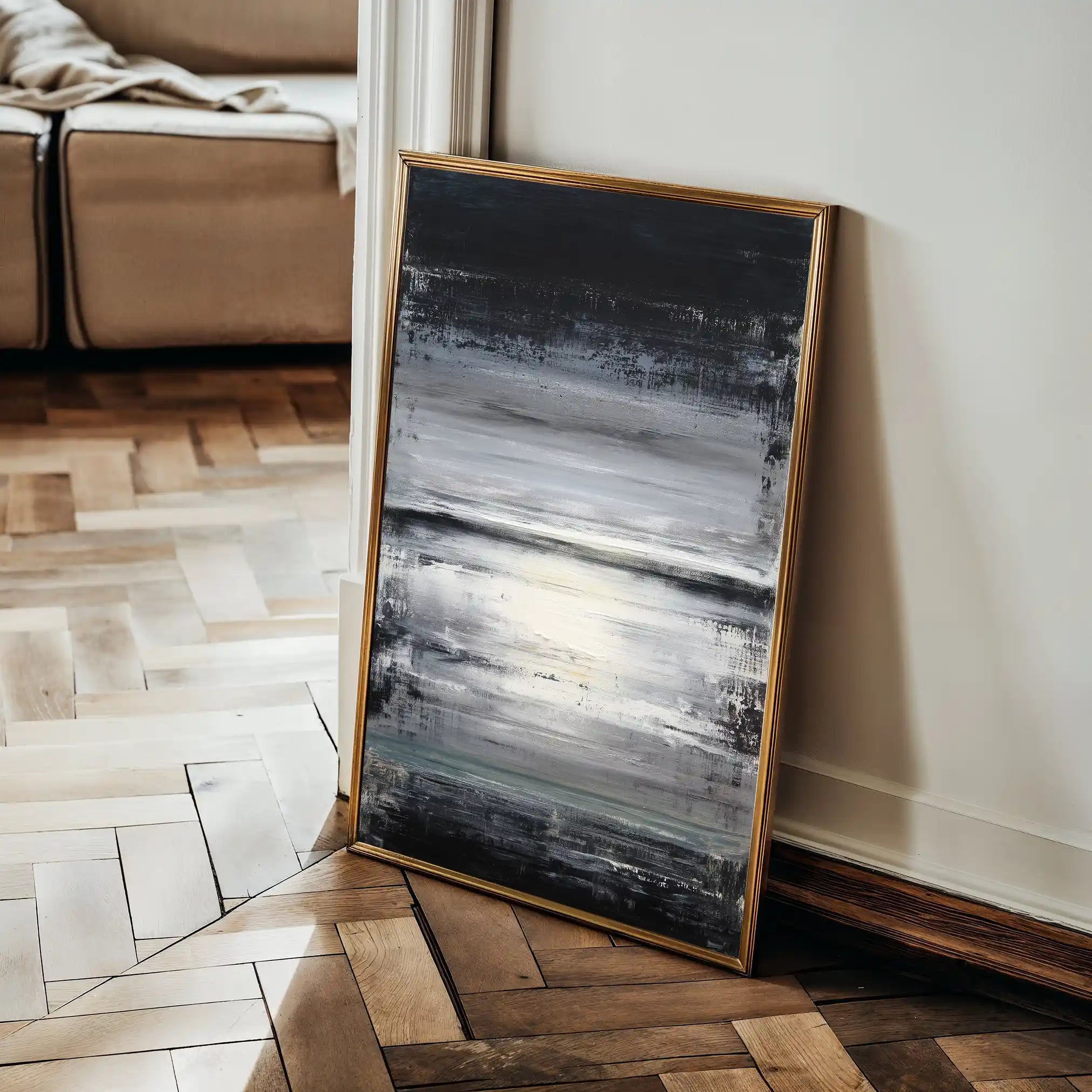 Abstract 1905 Canvas Art 60 x 40 cm / Black