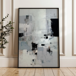 Abstract 1906 Canvas Art 18" x 24" / 45 x 60 cm / Black