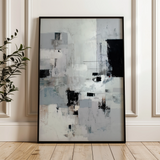 Abstract 1906 Canvas Art 18" x 24" / 45 x 60 cm / Black