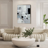 Abstract 1906 Canvas Art 18" x 24" / 45 x 60 cm / Black