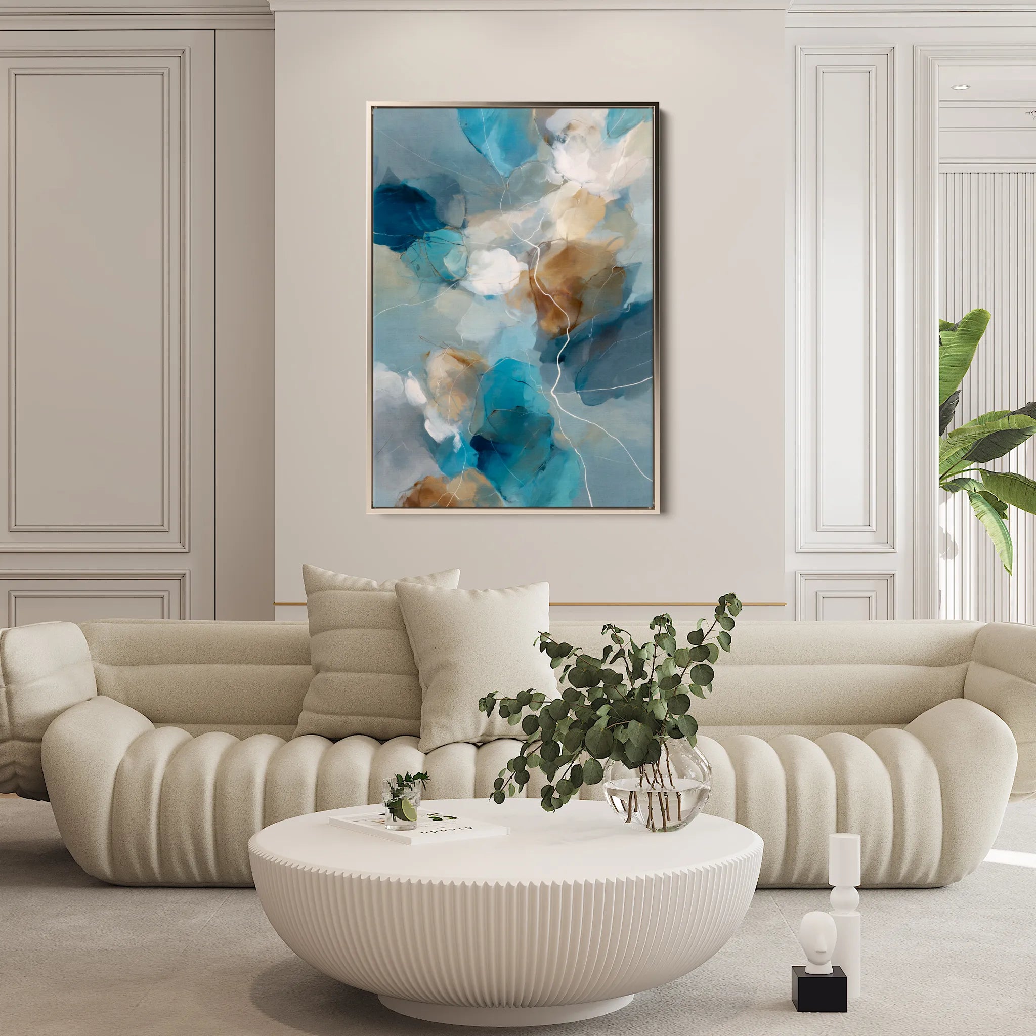 Abstract 1907 Canvas Art 18" x 24" / 45 x 60 cm / Black