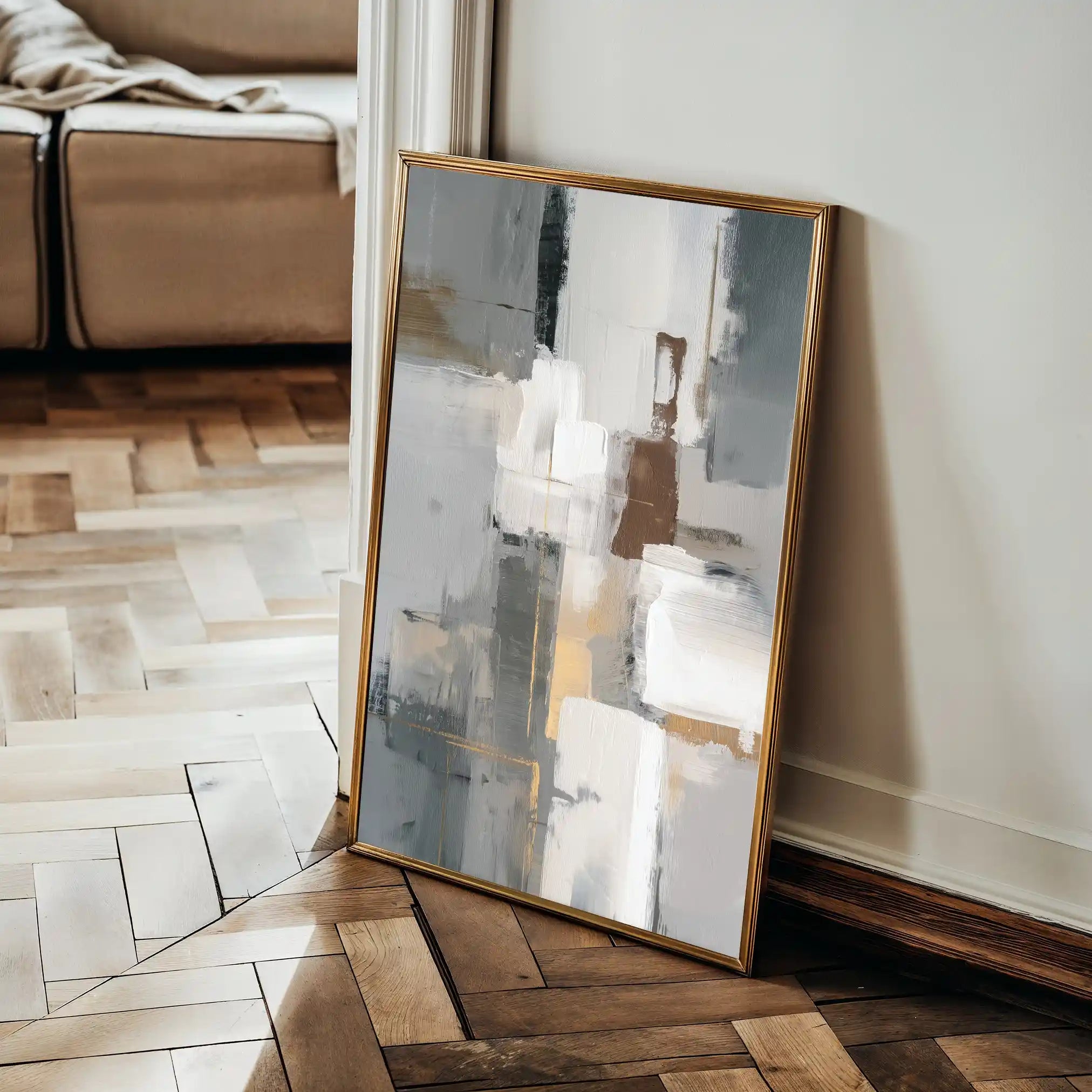 Abstract 1908 Canvas Art 18" x 24" / 45 x 60 cm / Black