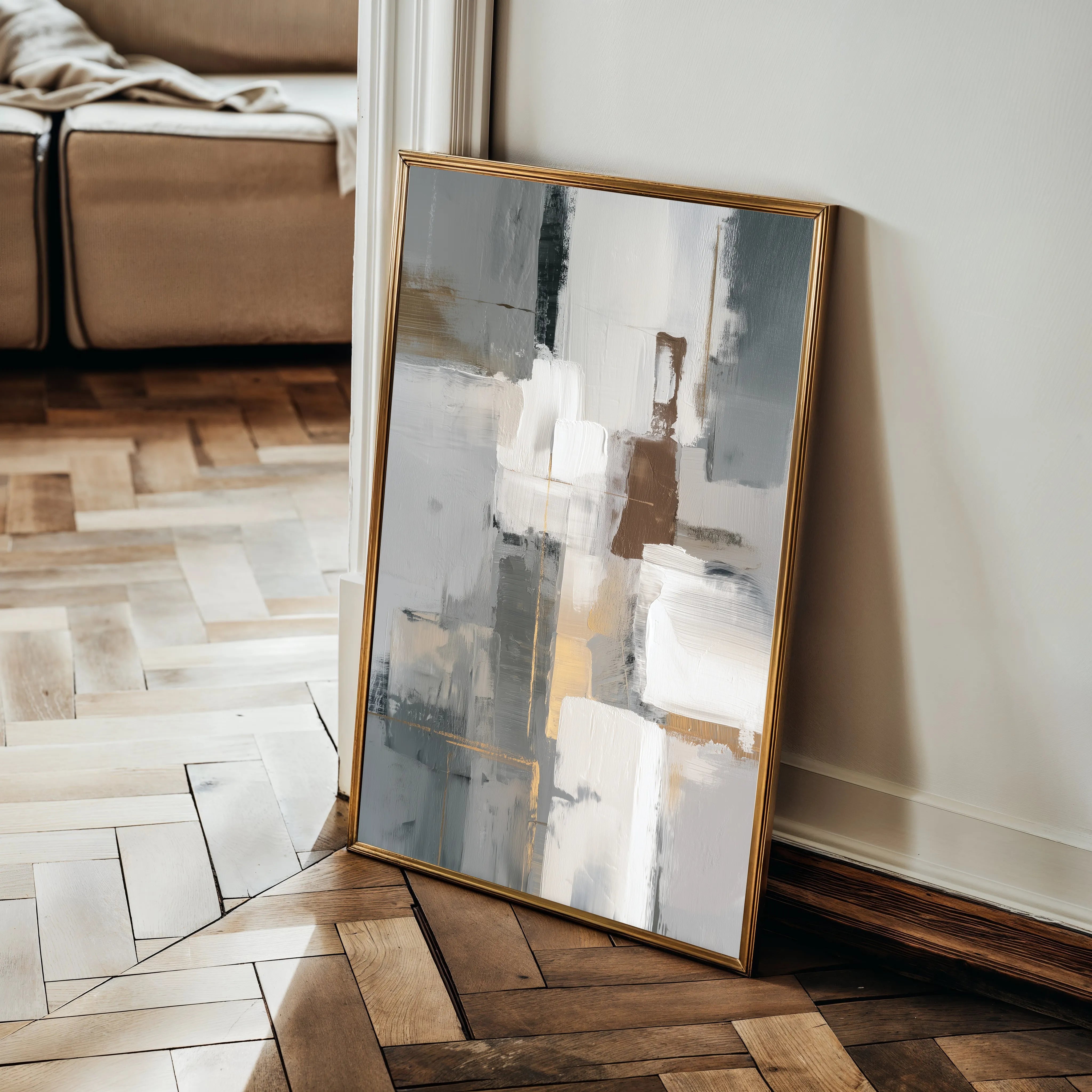 Abstract 1908 Canvas Art 18" x 24" / 45 x 60 cm / Black
