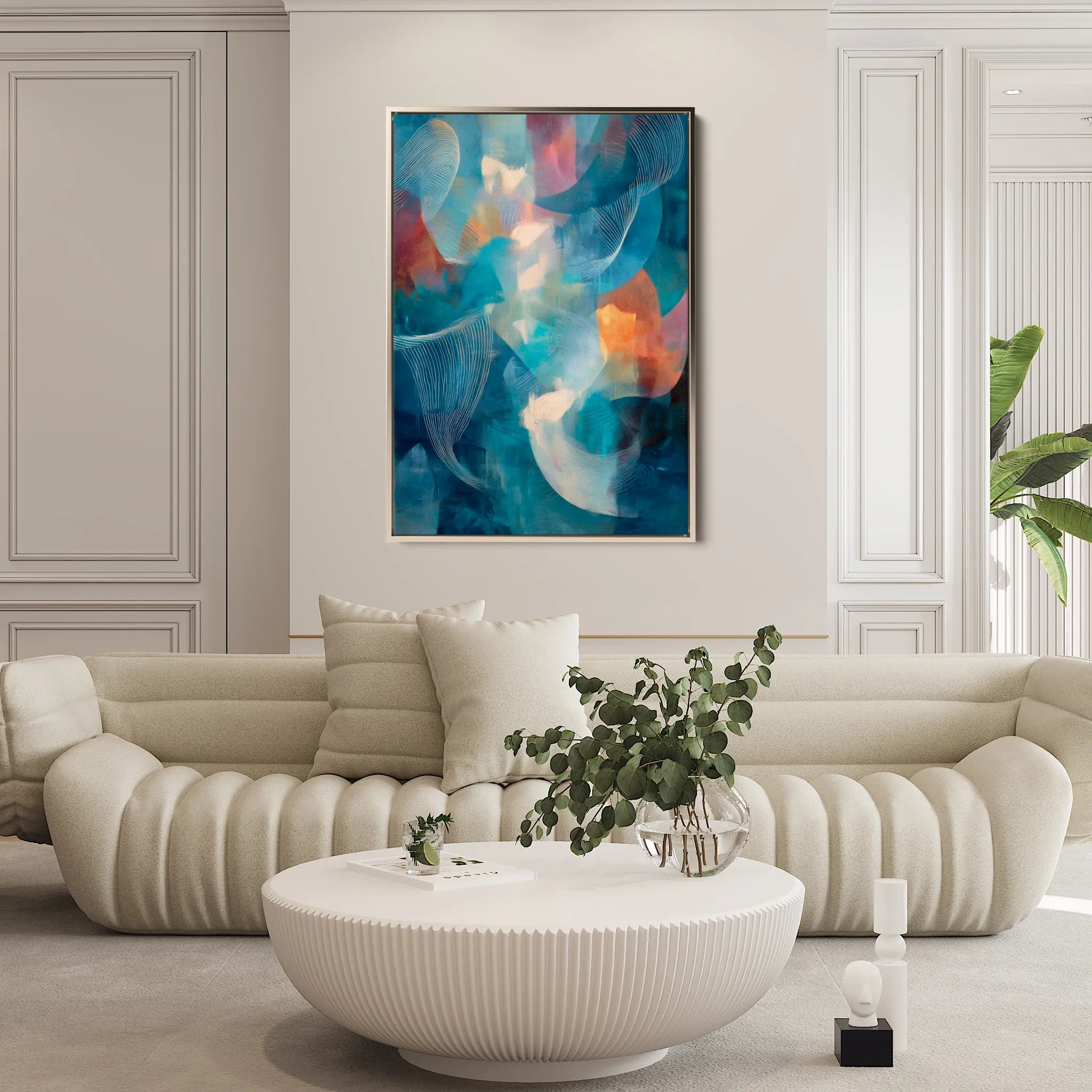 Abstract 1909 Canvas Art 18" x 24" / 45 x 60 cm / Black