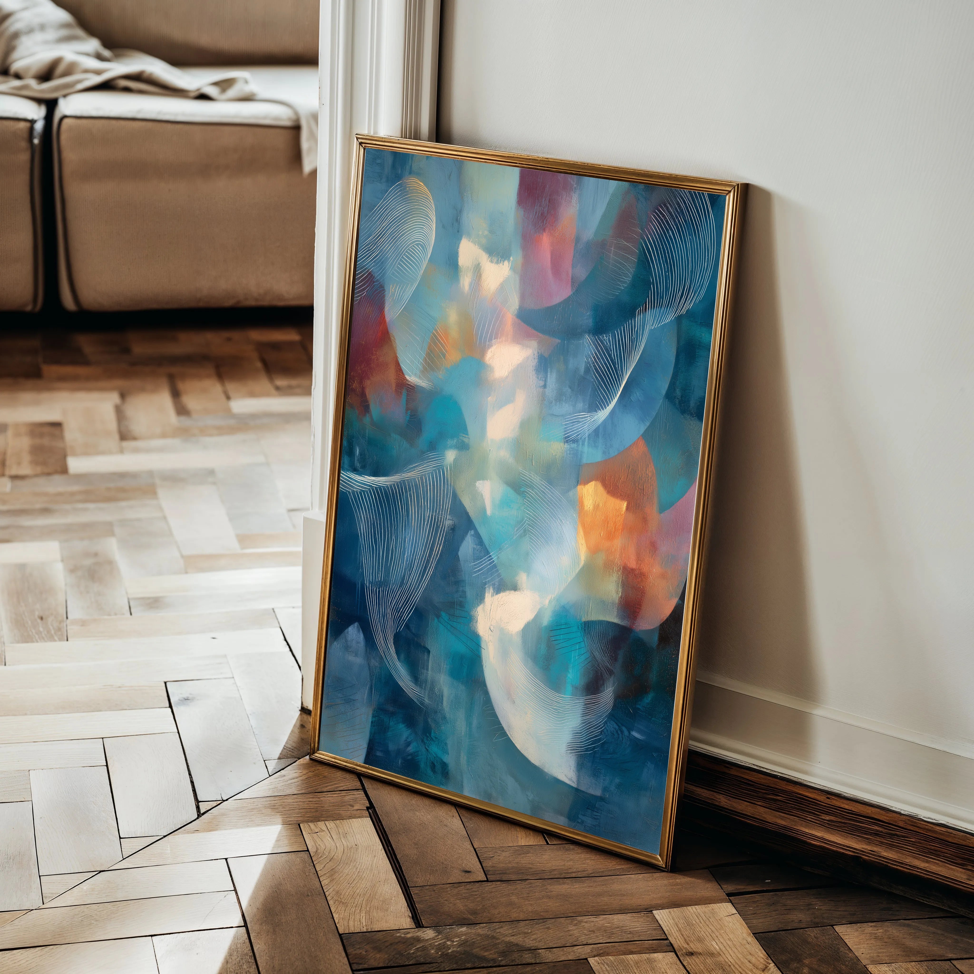 Abstract 1909 Canvas Art 18" x 24" / 45 x 60 cm / Black