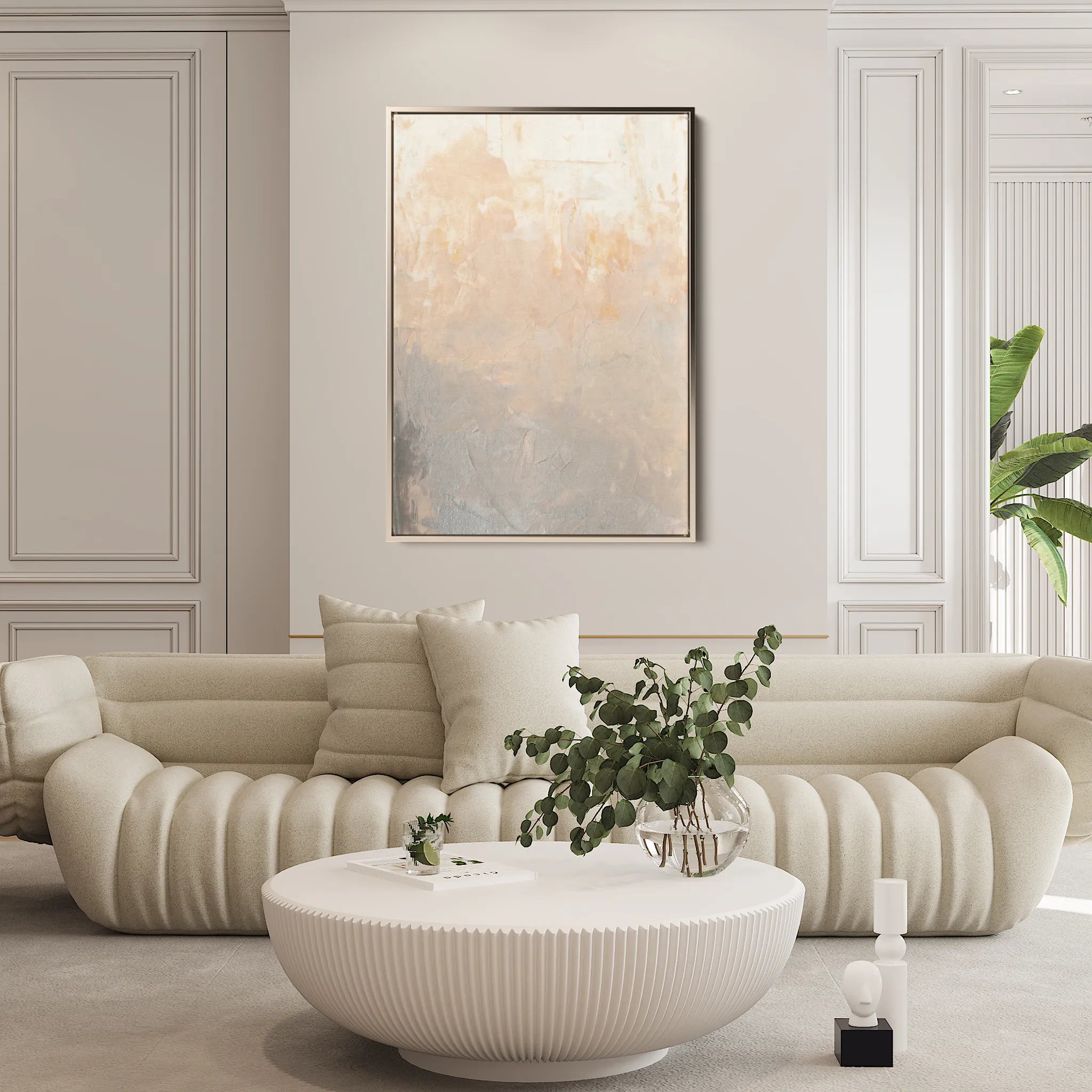 Abstract 191 Canvas Art 18" x 24" / 45 x 60 cm / Black