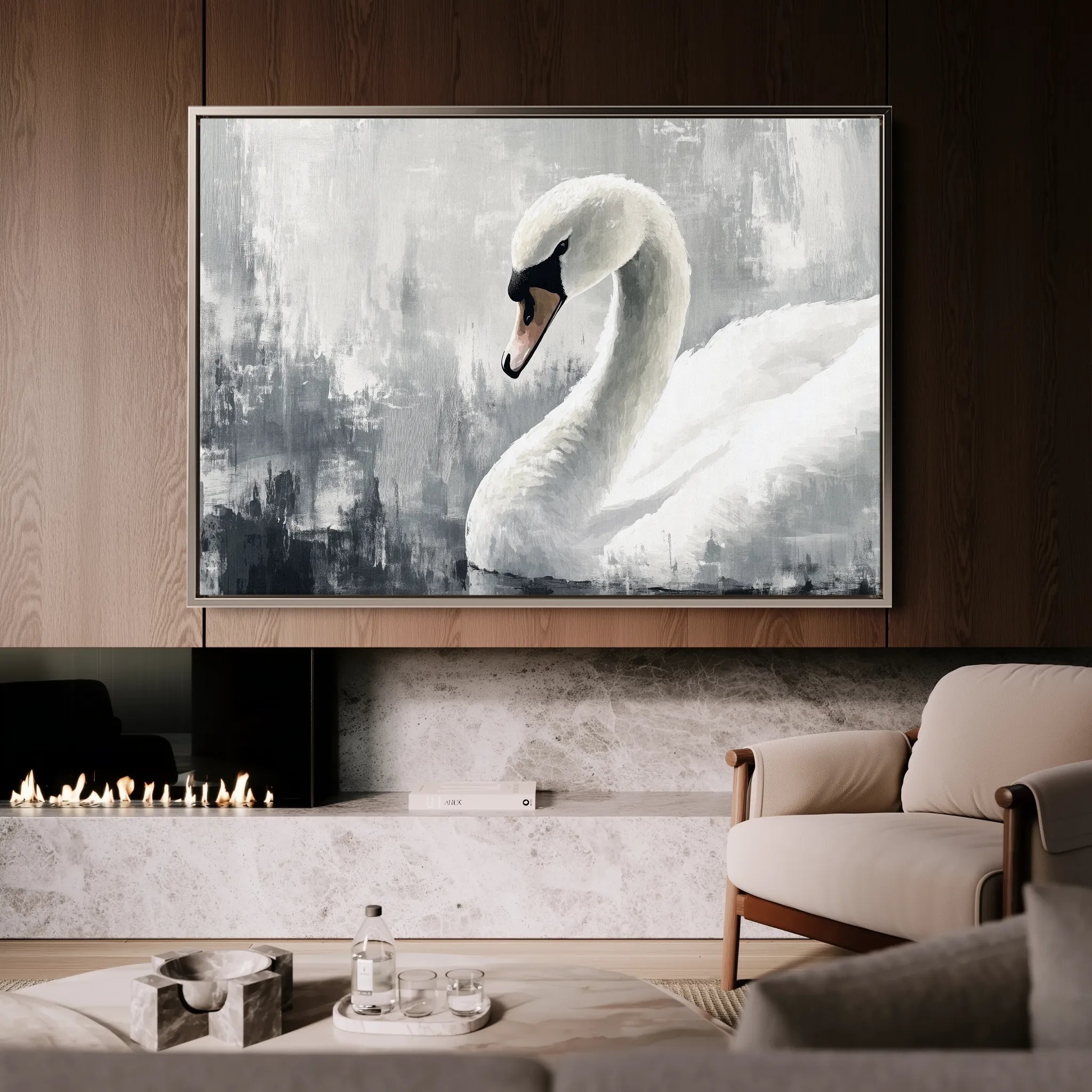 Animals 191 Canvas Art 18" x 24" / 45 x 60 cm / Black