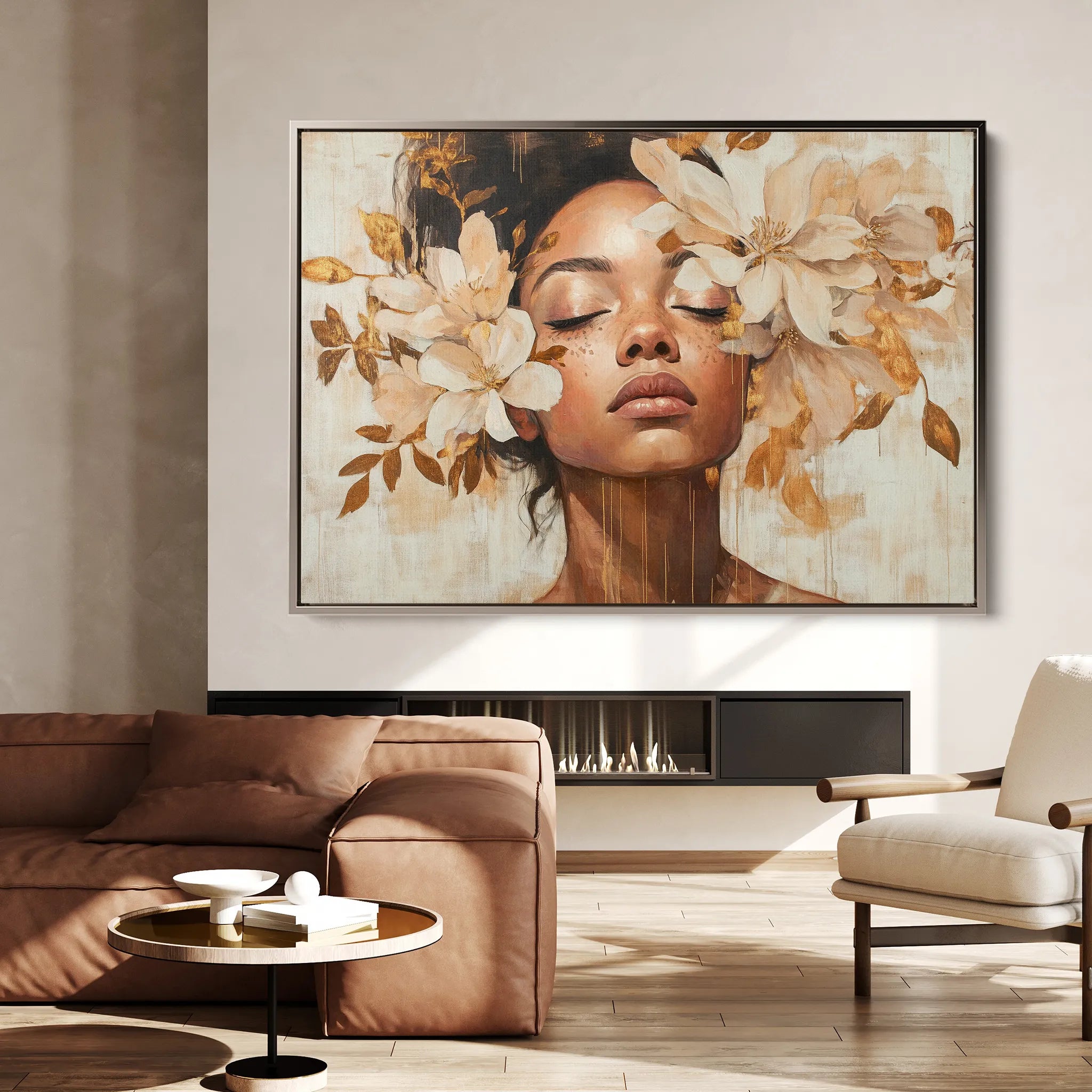 Portrait 191 Canvas Art 18" x 24" / 45 x 60 cm / Black