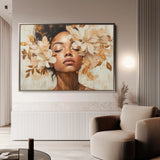 Portrait 191 Canvas Art 18" x 24" / 45 x 60 cm / Black