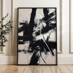 Abstract 1910 Canvas Art 18" x 24" / 45 x 60 cm / Black