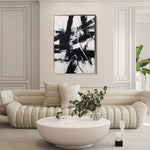 Abstract 1910 Canvas Art 18" x 24" / 45 x 60 cm / Black