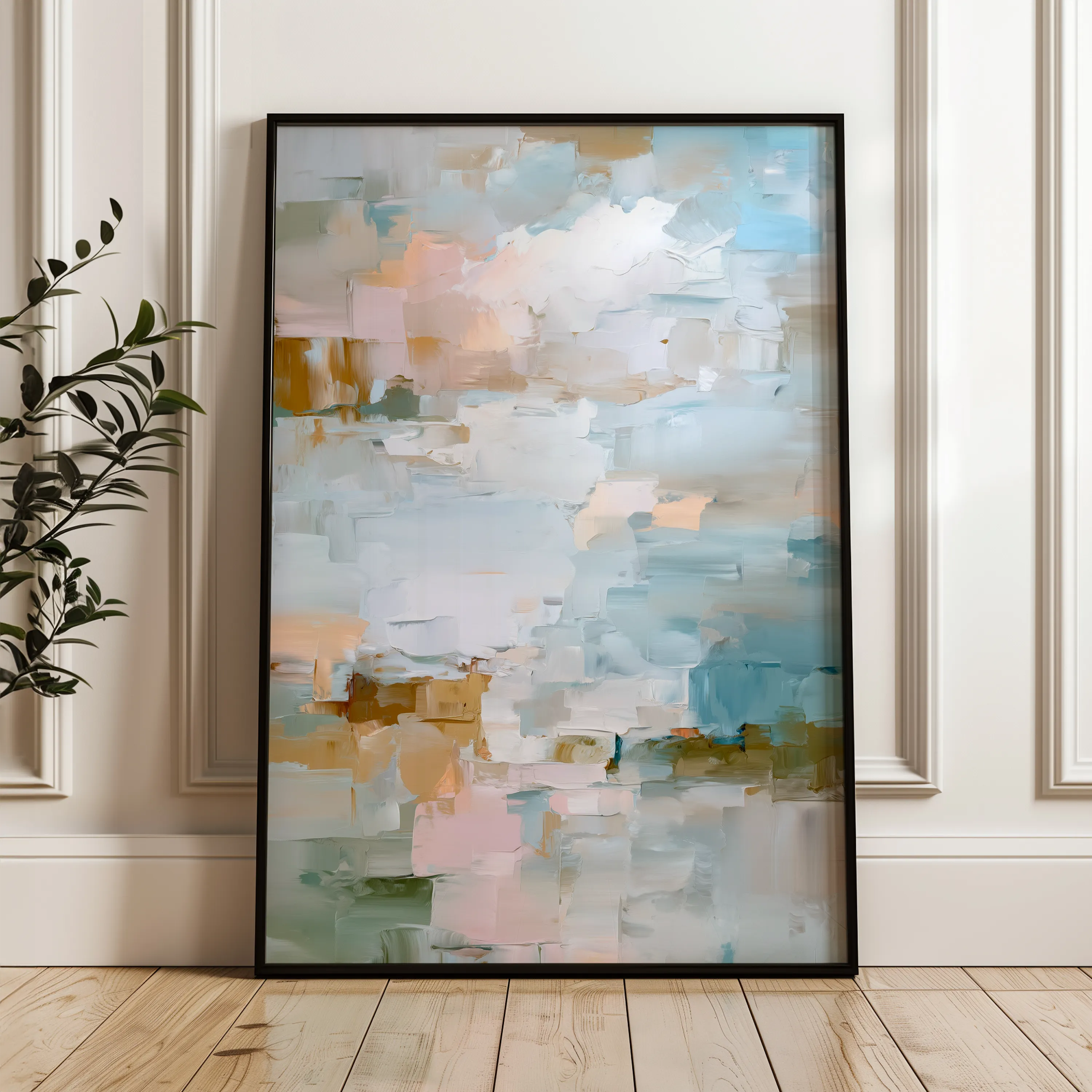 Abstract 1911 Canvas Art 18" x 24" / 45 x 60 cm / Black