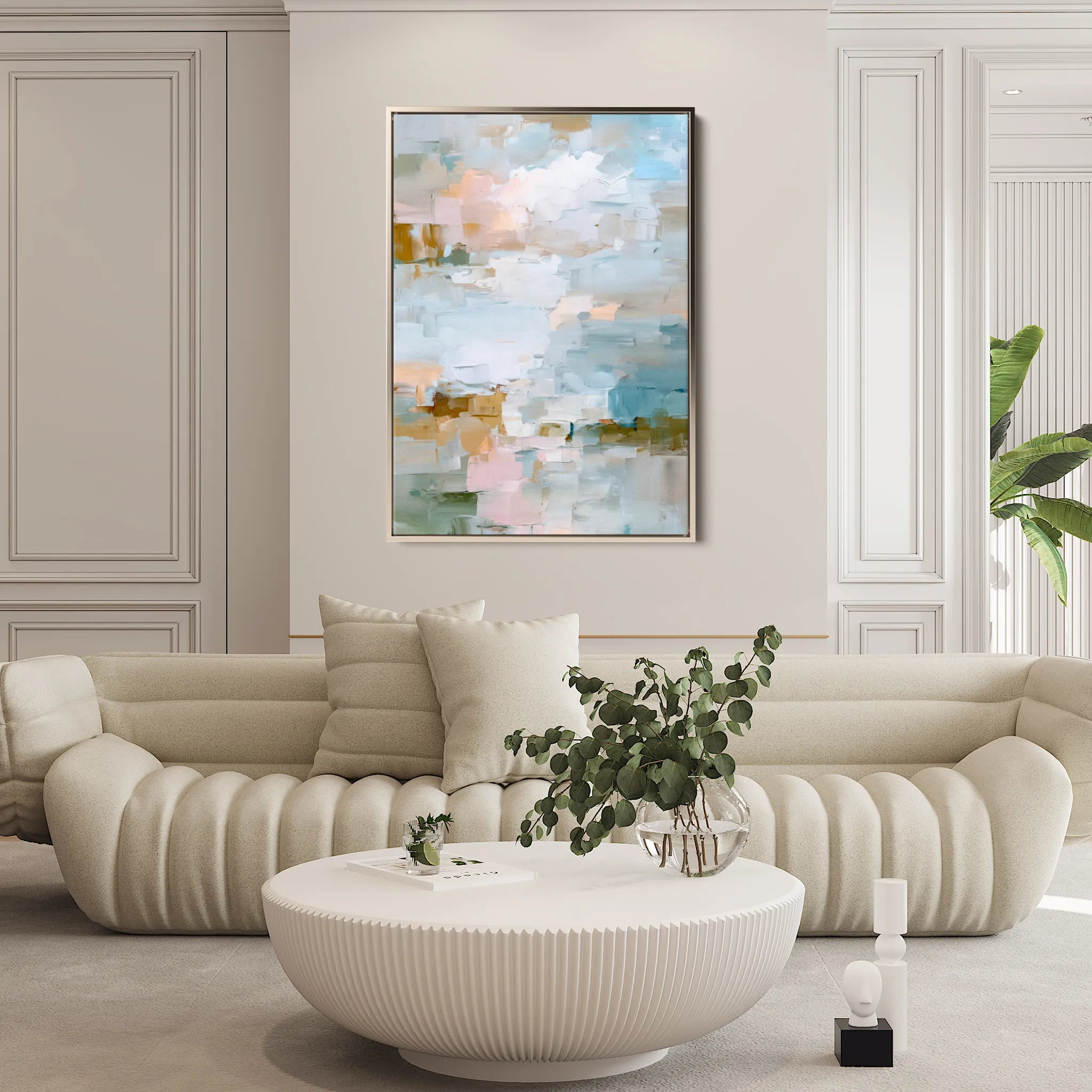 Abstract 1911 Canvas Art 18" x 24" / 45 x 60 cm / Black
