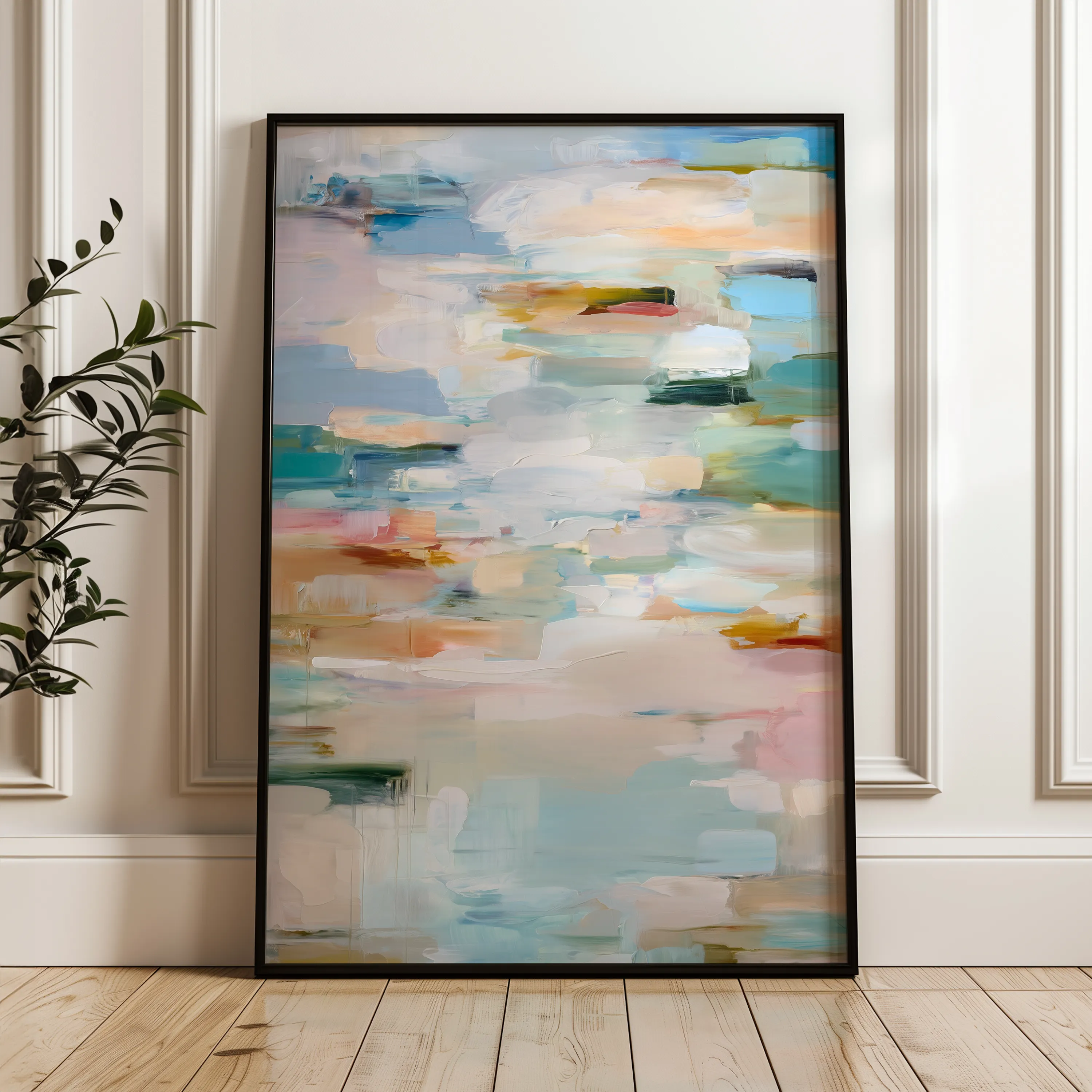 Abstract 1912 Canvas Art 18" x 24" / 45 x 60 cm / Black