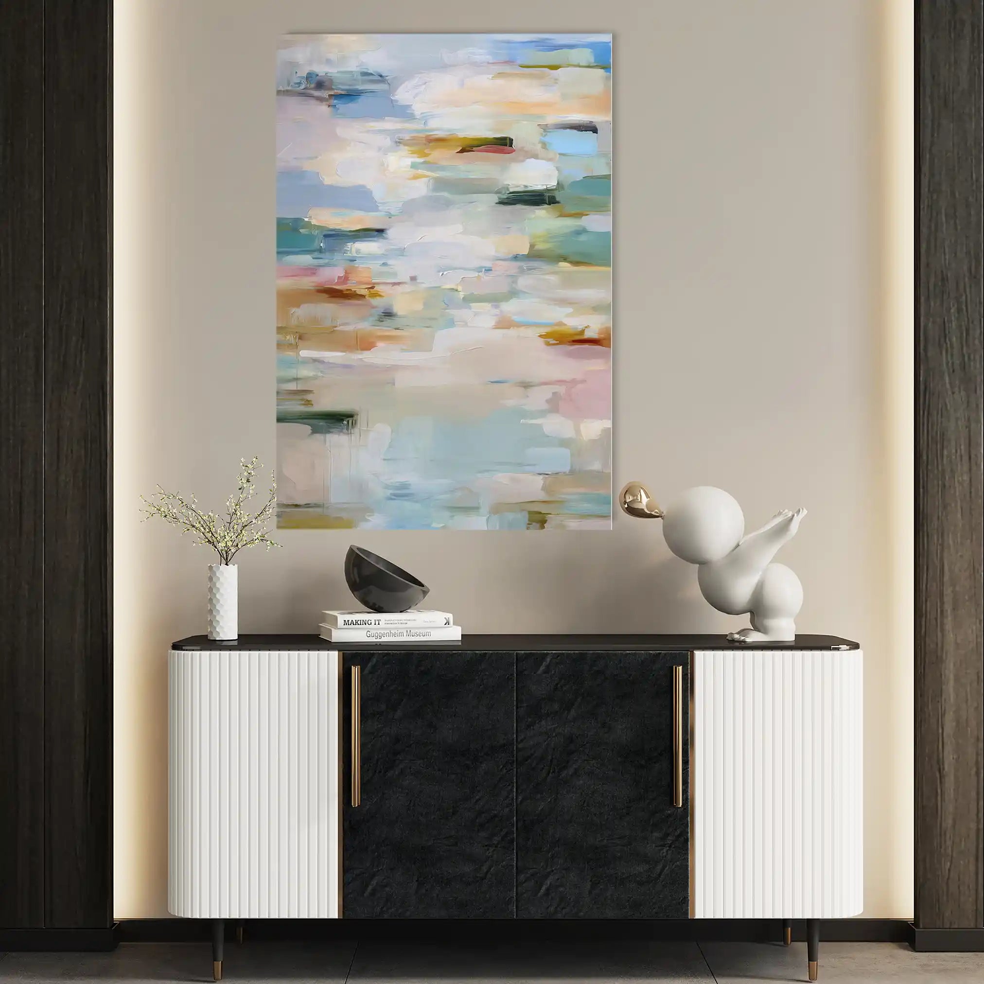 Abstract 1912 Canvas Art 18" x 24" / 45 x 60 cm / Black