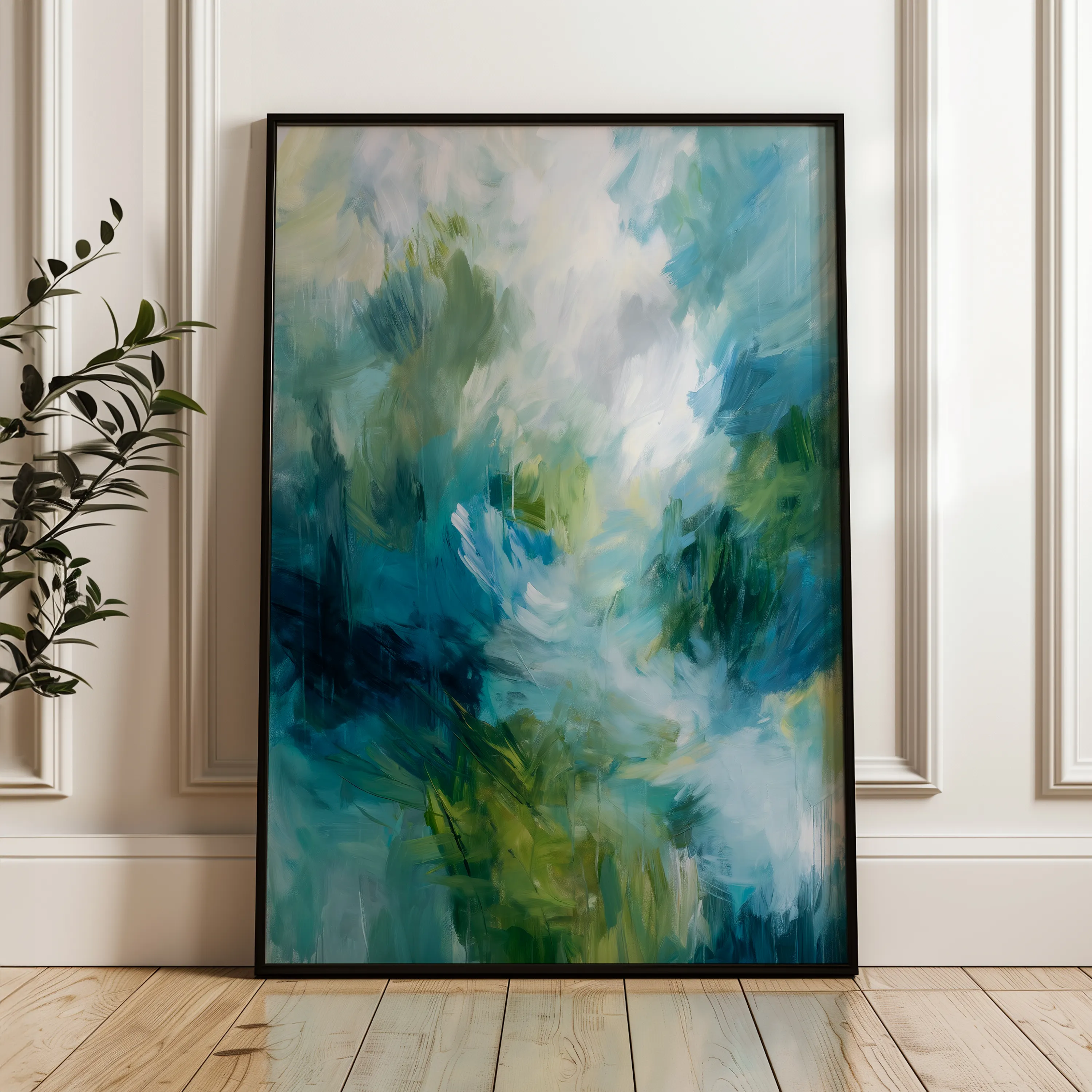 Abstract 1913 Canvas Art 18" x 24" / 45 x 60 cm / Black