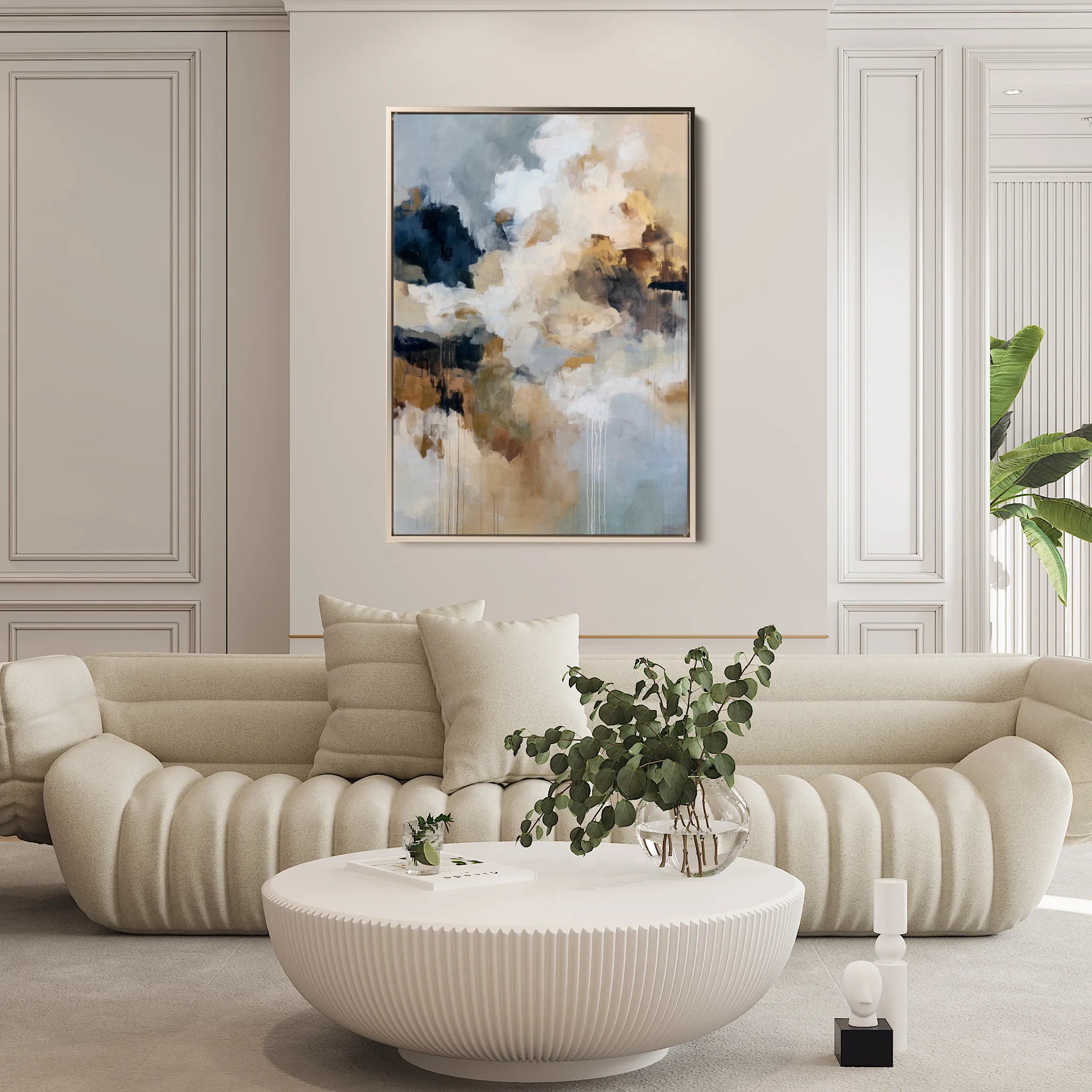 Abstract 1914 Canvas Art 18" x 24" / 45 x 60 cm / Black