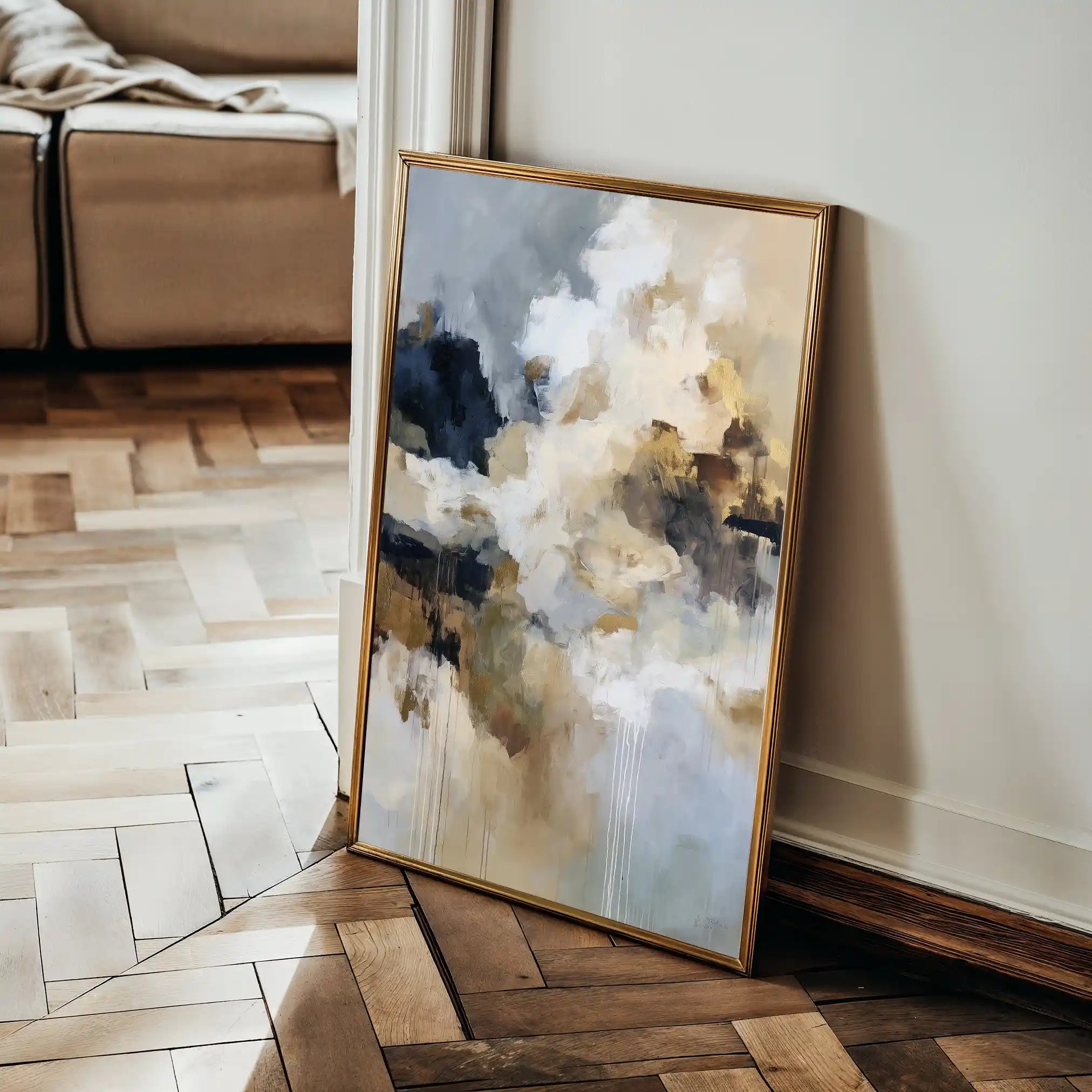 Abstract 1914 Canvas Art 18" x 24" / 45 x 60 cm / Black