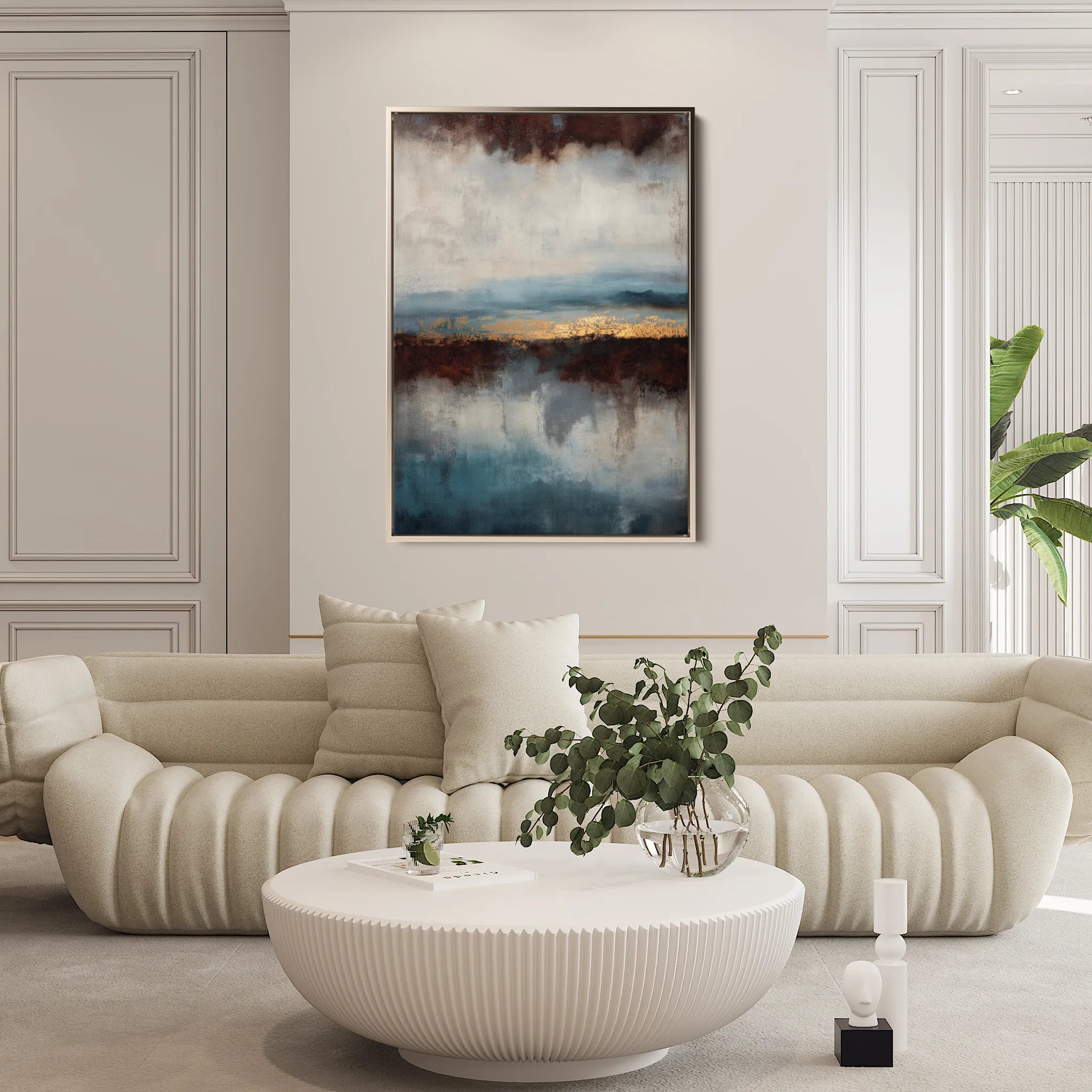 Abstract 1915 Canvas Art 18" x 24" / 45 x 60 cm / Black