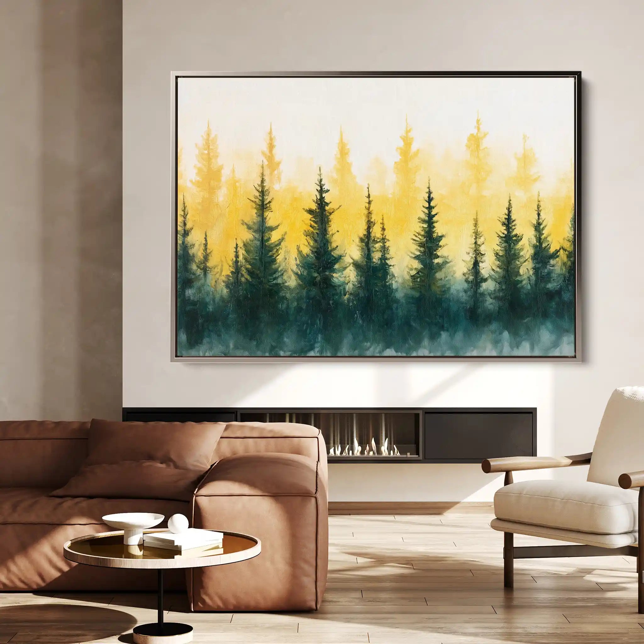 Landscape 192 Canvas Art 60 x 40 cm / Black