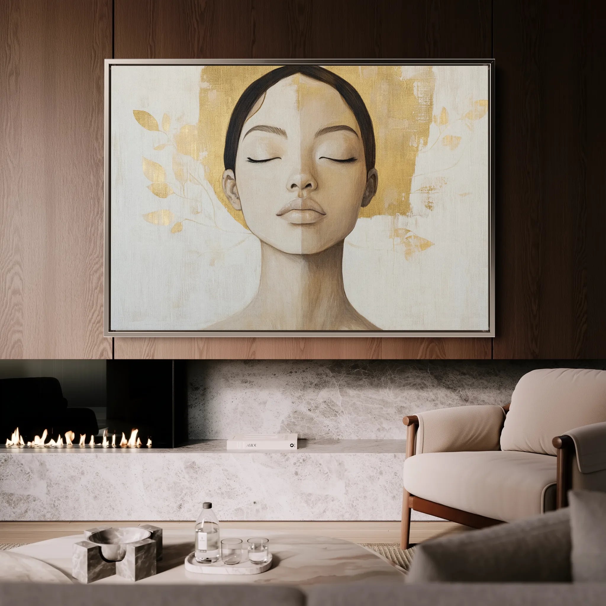 Portrait 192 Canvas Art 18" x 24" / 45 x 60 cm / Black