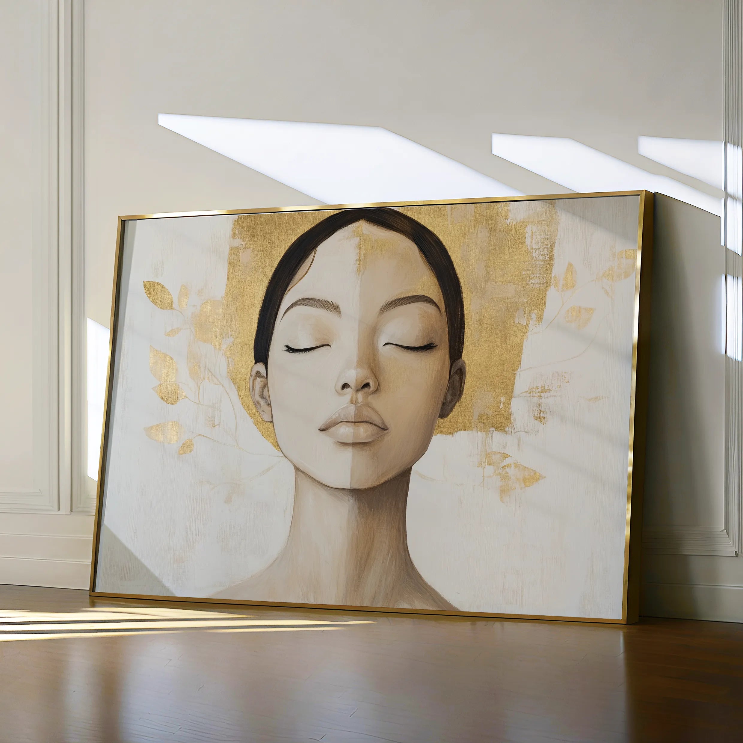 Portrait 192 Canvas Art 18" x 24" / 45 x 60 cm / Black