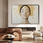 Portrait 192 Canvas Art 18" x 24" / 45 x 60 cm / Black