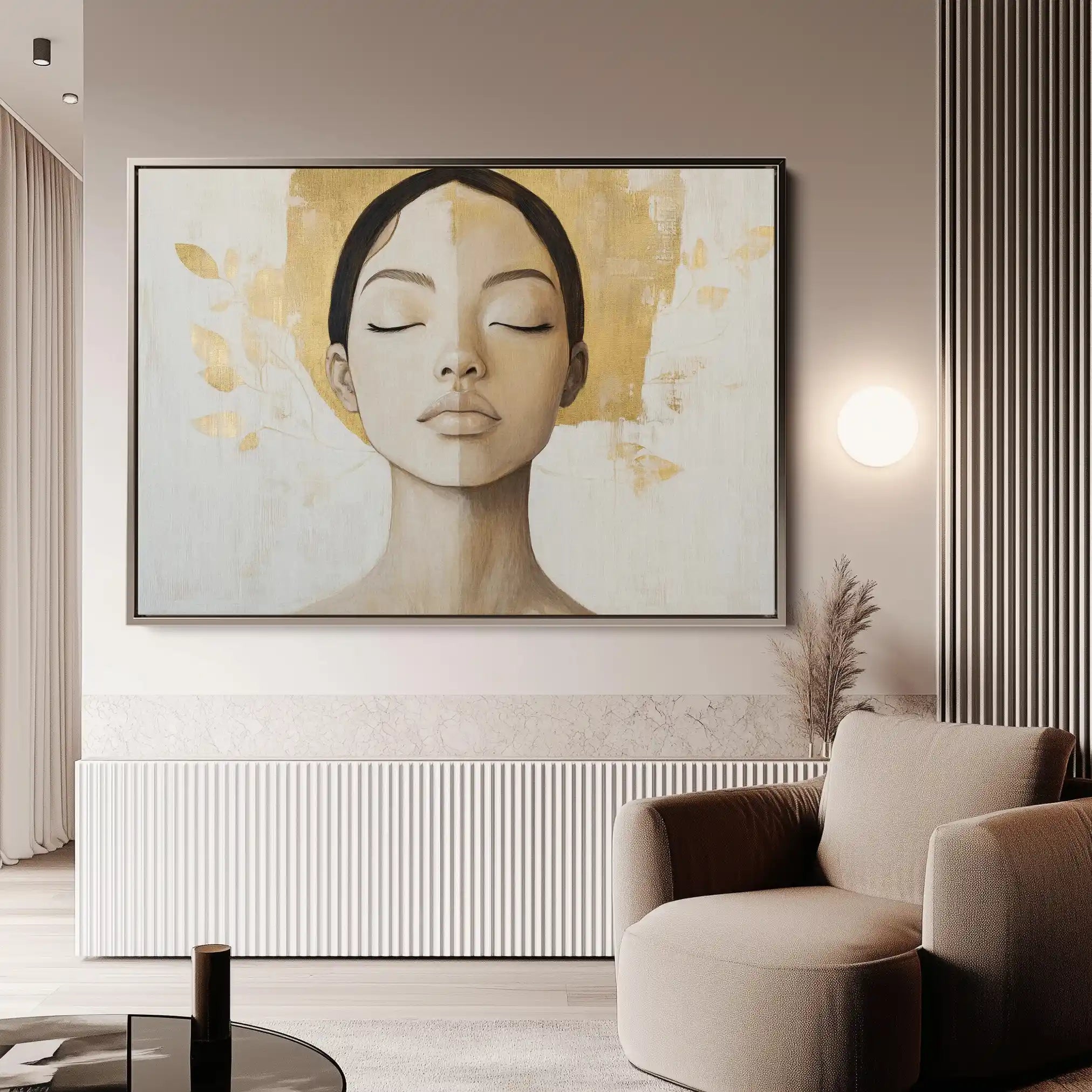 Portrait 192 Canvas Art 60 x 40 cm / Black
