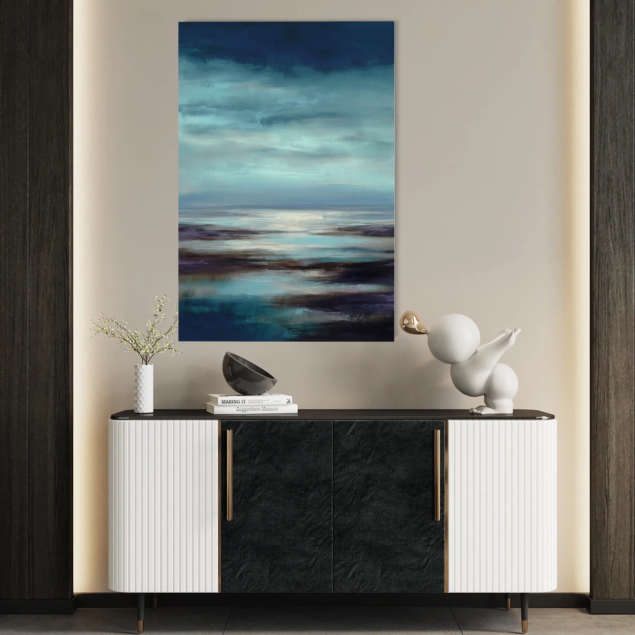 Abstract 1920 Canvas Art 18" x 24" / 45 x 60 cm / Black