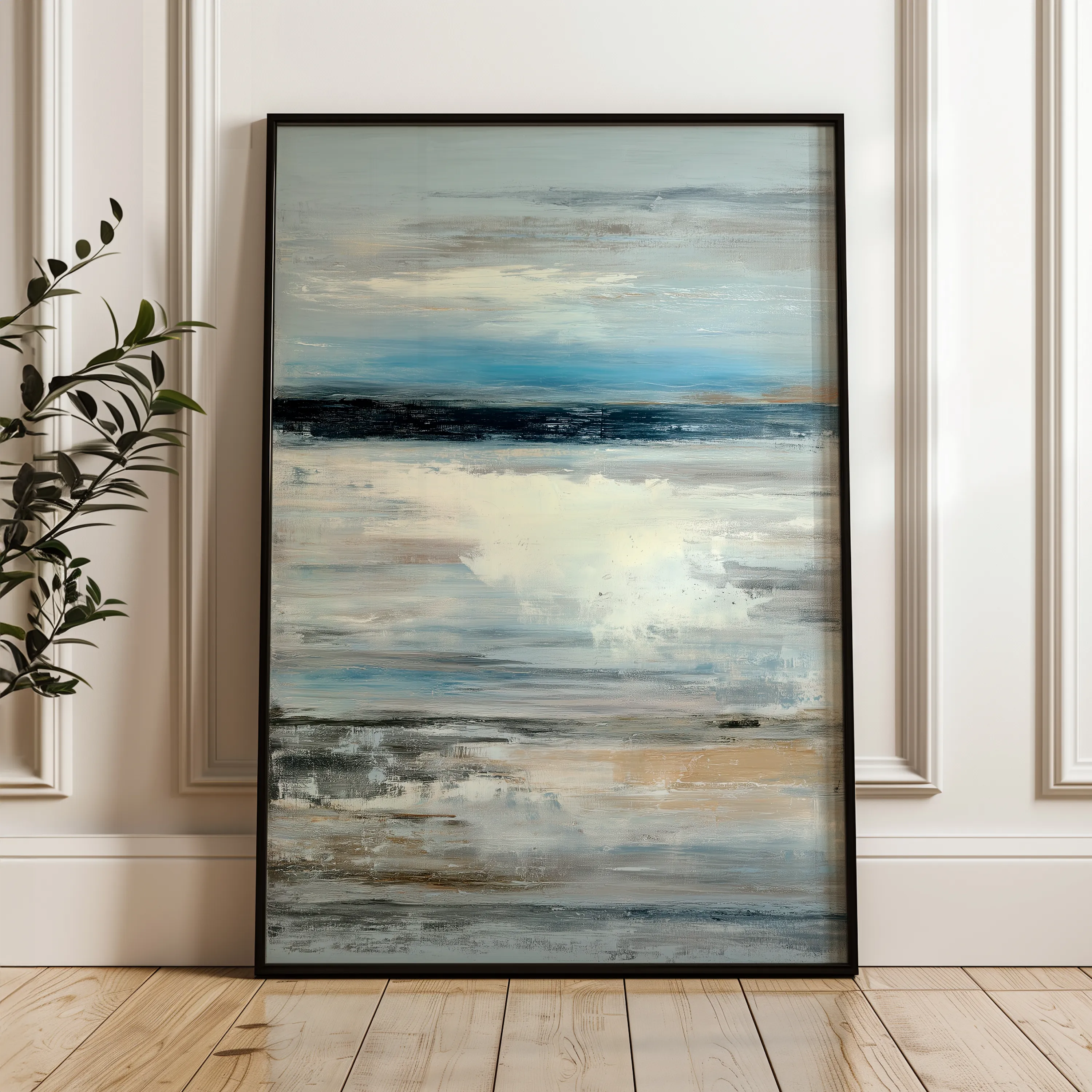 Abstract 1923 Canvas Art 18" x 24" / 45 x 60 cm / Black
