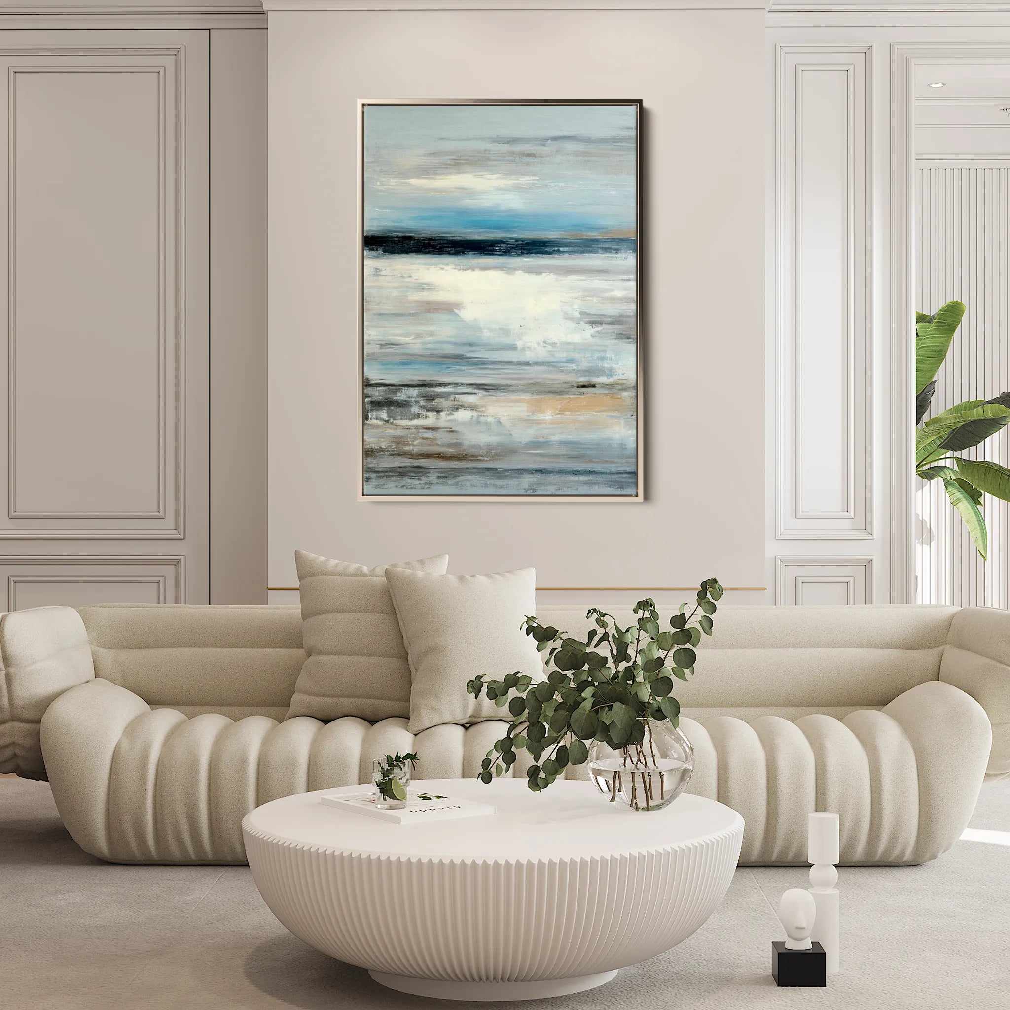 Abstract 1923 Canvas Art 18" x 24" / 45 x 60 cm / Black